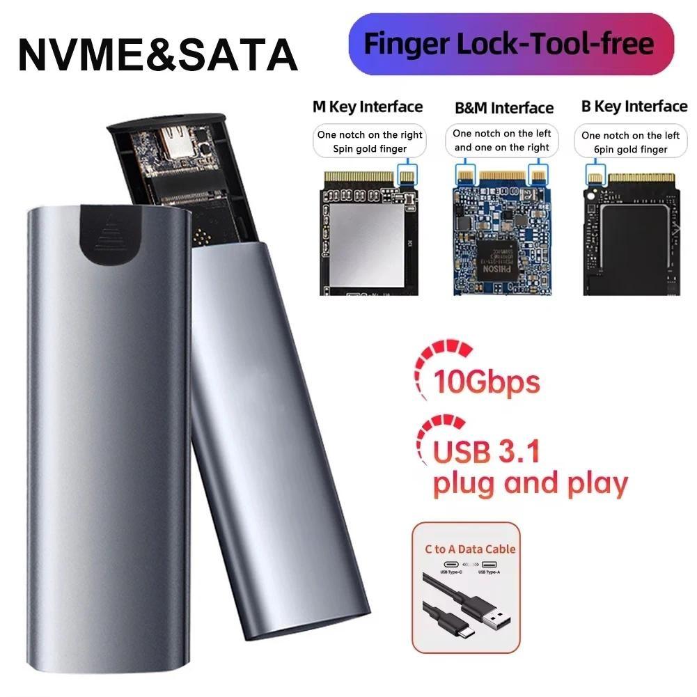 Hộp Box đa năng SSD M2 NVME / SATA - 2 cáp USB A và Type C kèm theo